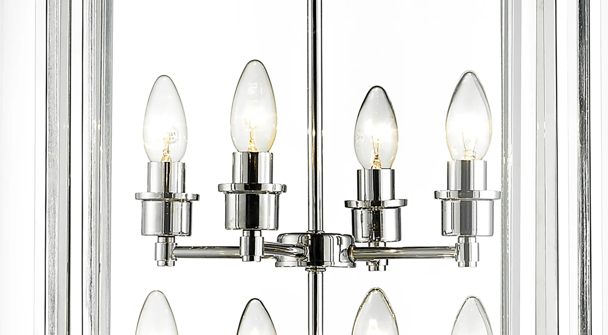Eaton Glass Pendant 12 Light (17.6kg) Polished Chrome IL31085  Diyas Eaton Polished Chrome